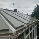 aluminium panels for conservatory roofs in a grey modern colour